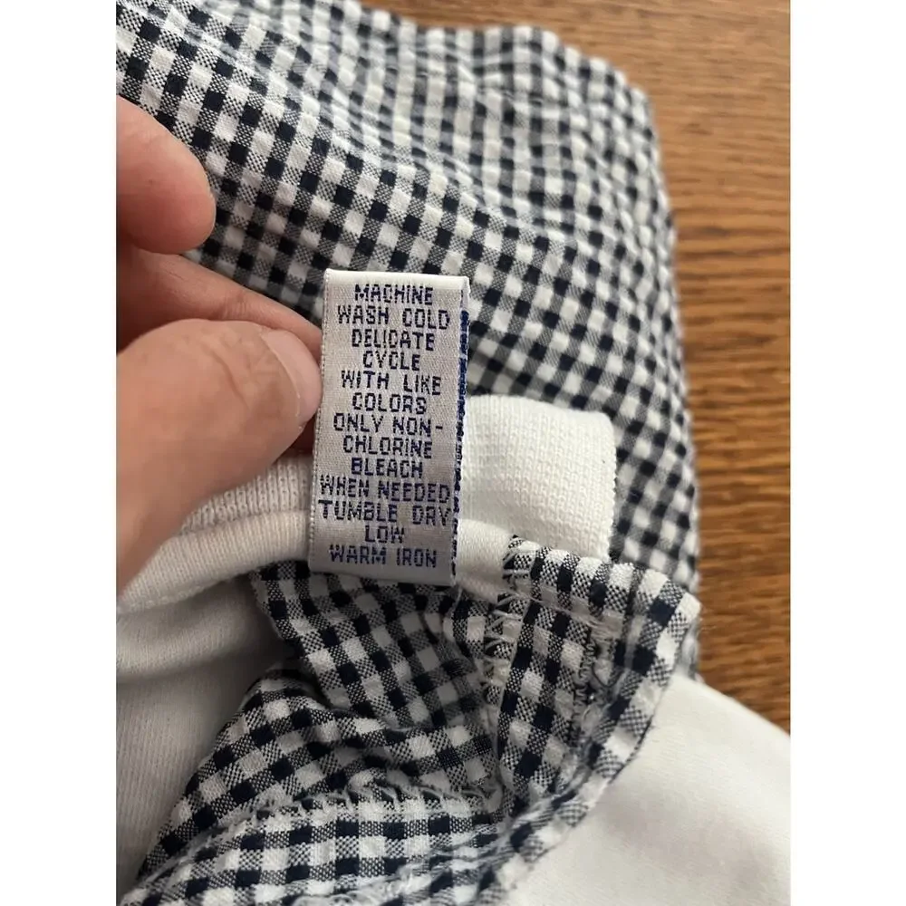 VTG 90s All Mine Baby Golf Romper 6-9M Gingham Shortall One Piece Outfit Taiwan